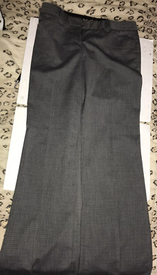 Express Editor Dress Work Pants Gray Tweed Pattern 4R Polyester Viscose Blend
