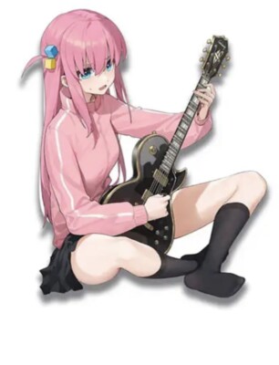 Bocchi The Rock Anime Wandbild Aufkleber Wasserdicht Aufkleber Auto Laptop Gitarre Manga