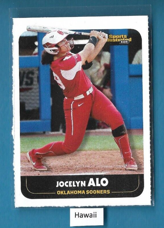 2021 SI Kid Jocelyn Alo ROOKIE University Oklahoma NCAA Softball/GOAT  Hawaii#980 | eBay