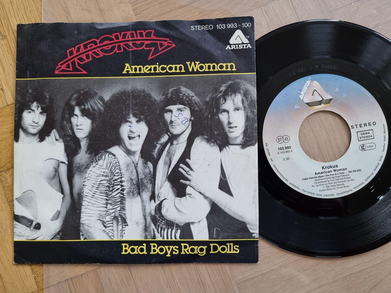 7"" Single Krokus - American woman Vinyl Germany