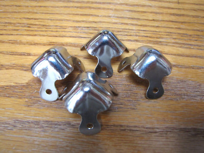 70s Acoustic / Ampeg Amplifier Cab Corners ....Nickle...NOS