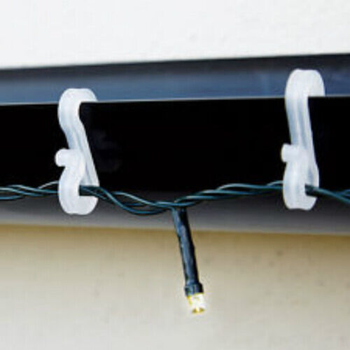 Outdoor Klar Dachrinnen Haken Lichtclips Weihnachten Led Icicle Fee Seil Schnur  - Bild 1 von 6