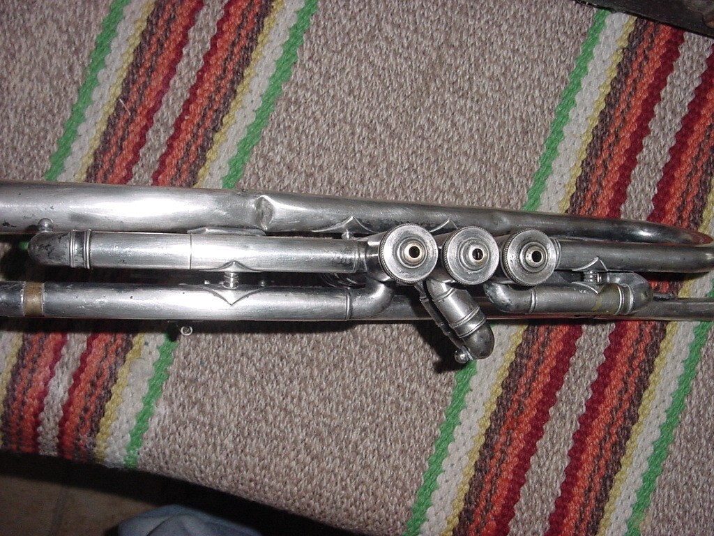 VINTAGE HOLTON TRUMPET ENGRAVINGS 1929 WITH HEIM MOUTHPIECE AND