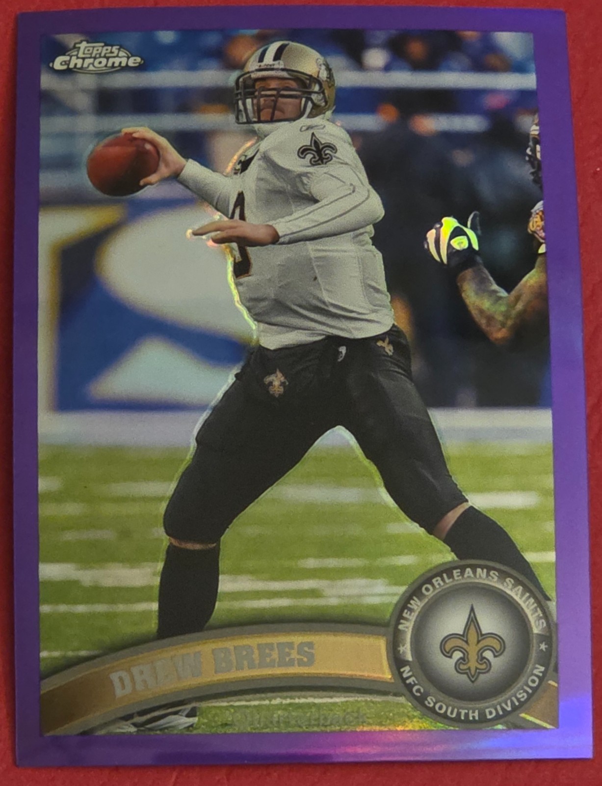 2011 Topps Chrome Drew Brees PURPLE Refractor /499