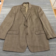 Lauren Ralph Lauren Blazer Mens 48L Brown Herringbone Wool Sport Coat Jacket