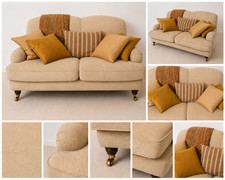 2-Seater Sofa – Traditional Style with Castor Legs