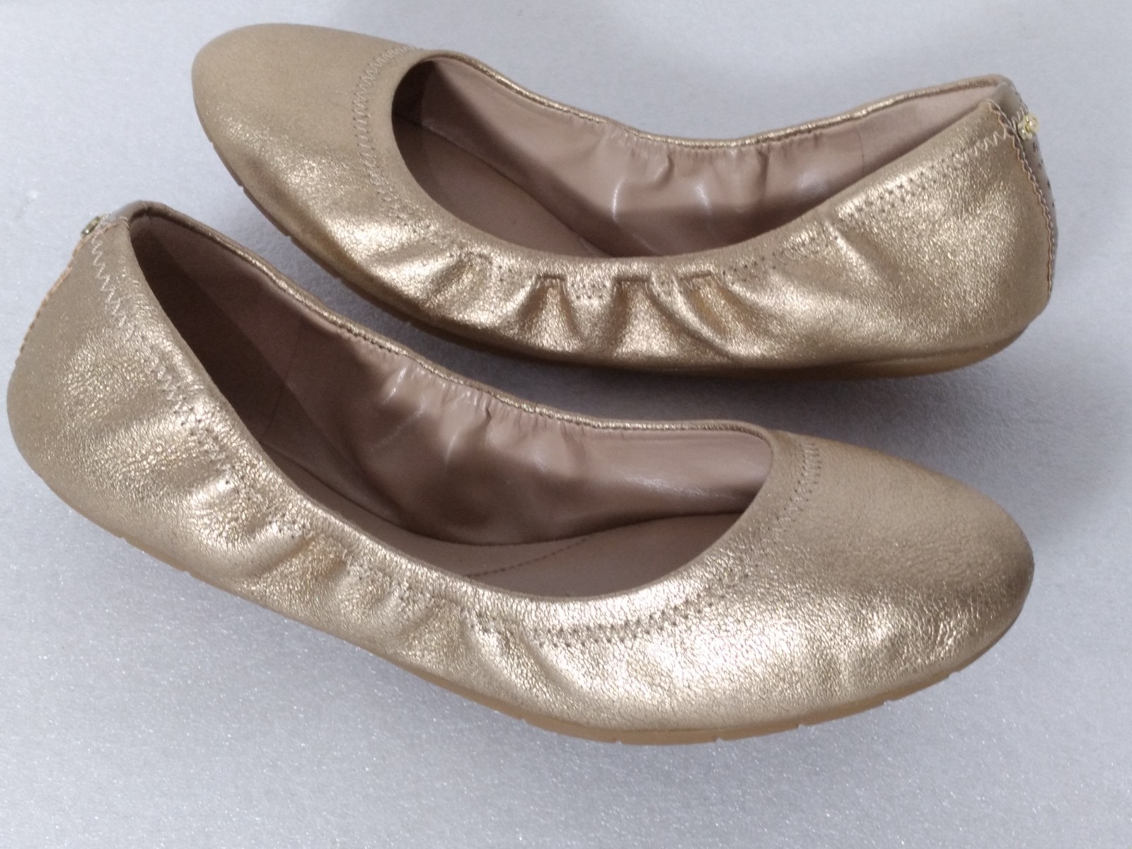 Cole Haan Grand OS Women's Ballet Flats Leather Gold Size 7B
