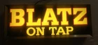 Vintage Blatz on Tap Beer Lighted Hanging Bar Sign Read Details For Condition