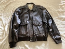 Vintage Tannery West Mens Leather Bomber Jack...