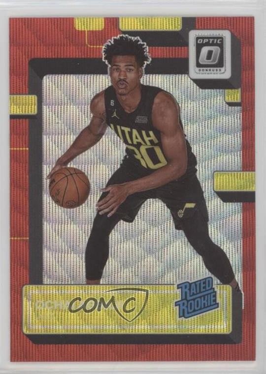 2022 Panini Donruss Optic Rated Red Wave Prizm Ochai Agbaji #205 Rookie RC 3m8