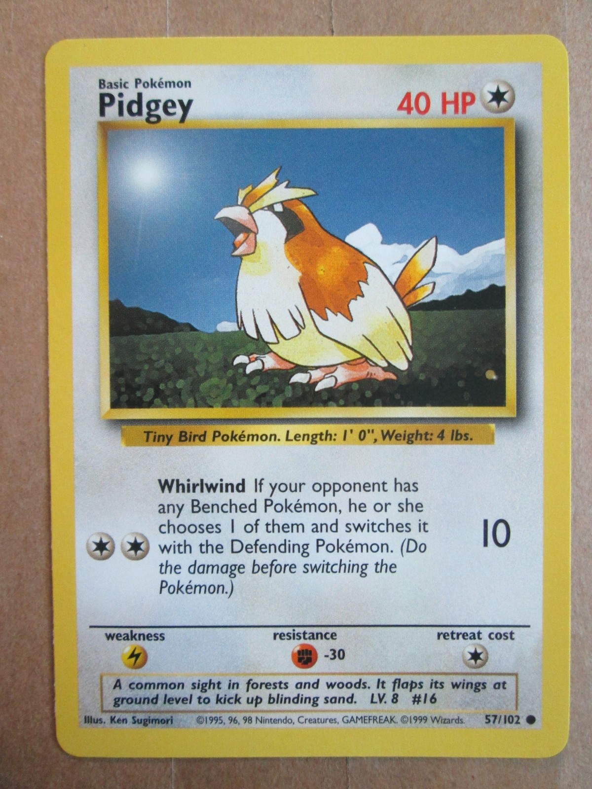 Pidgey - 57/102 - Common WOTC TCG—Base Set Pokemon Card