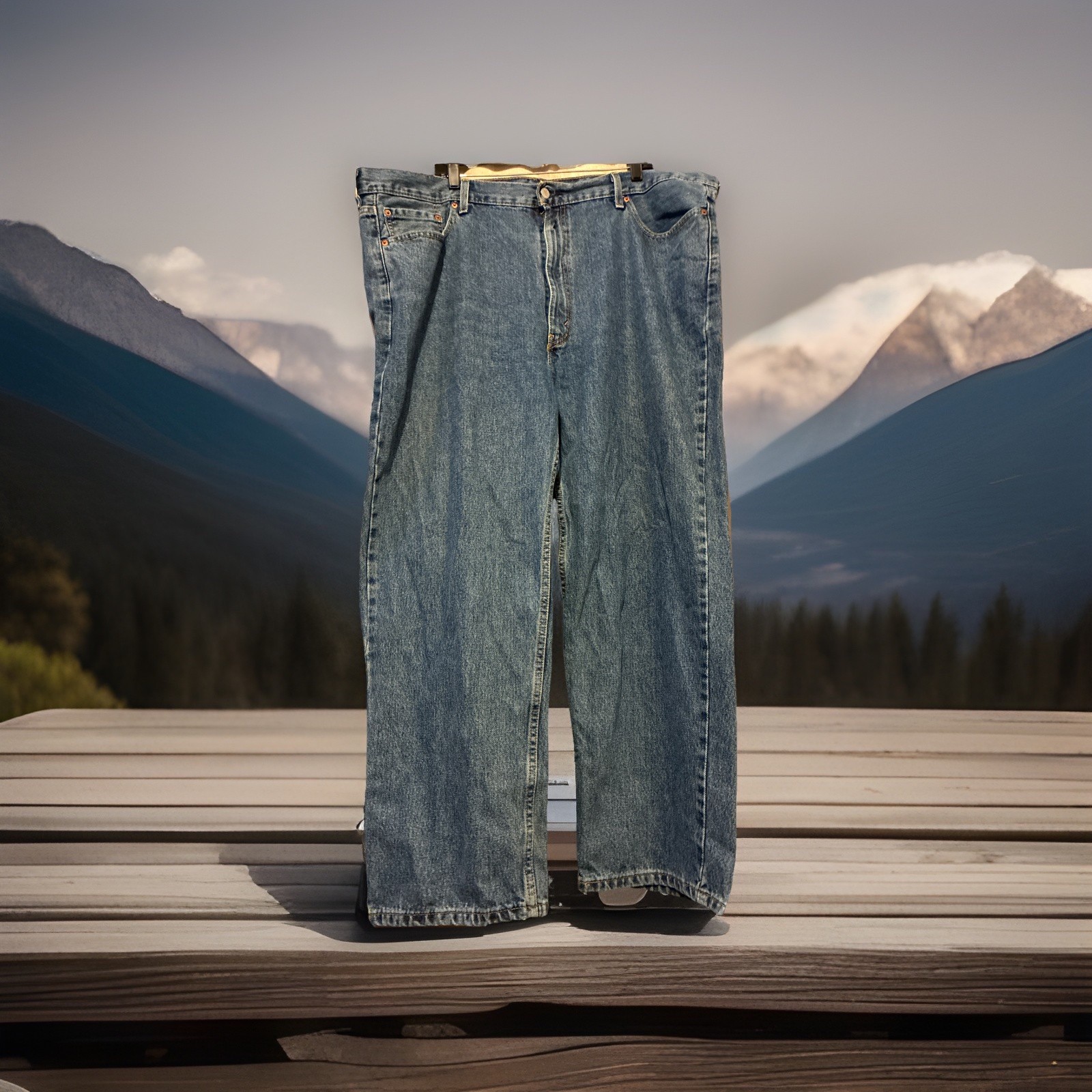 Levi's 550 Jeans Men Size 46X30 Relaxed Fit Blue Denim Straight VTG image 2