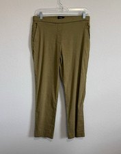 Theory Olive Green Pull On Stretch Ankle Pants Women's Size 8