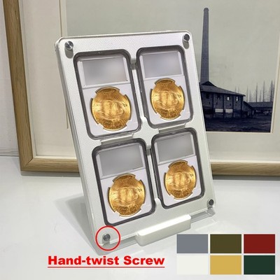 4 Slot Acrylic Display Stand Case Holder Storage Box for NGC Graded Coin Slab