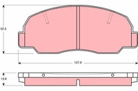 Bremsbelagsatz FÜR Daihatsu Rocky Hard TOP (F7, F8) - TRW GDB980
