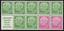 MNH 1955 West German Booklet Pane, Scott #704a**