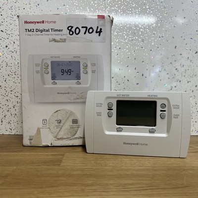 Honeywell Home TM2 Digitale Zeitschaltuhr 7 Tage 2 Kanal Zeitschaltuhr für Heizung und Wasser