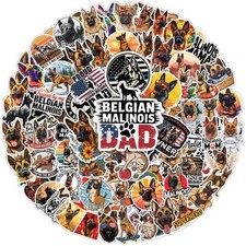 64pcs Belgian Malinois Stickers Waterproof Decals for Water Bottles Laptop Lu