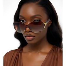 Sunglasses Street Wear Shield Oversized UV400 Protection Music Party WOMEN LADYS