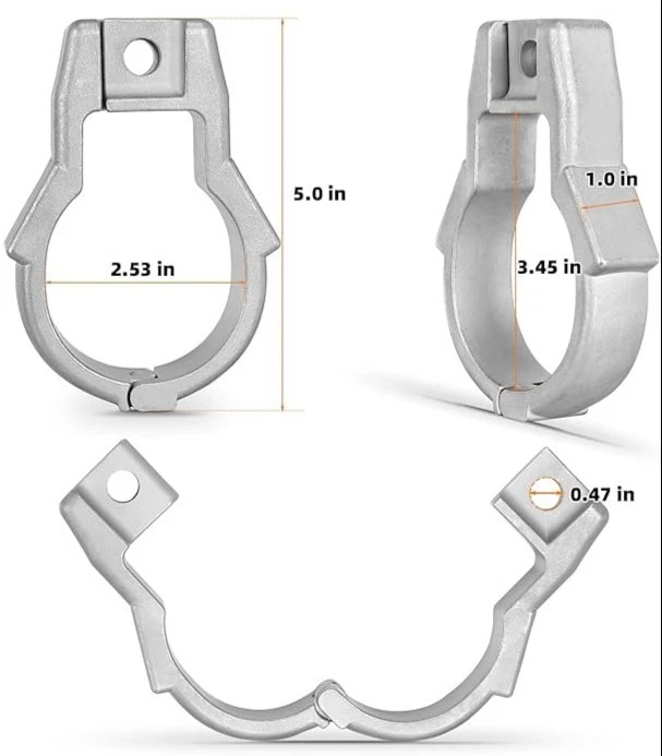 Coupler lock with labeled dimensions
