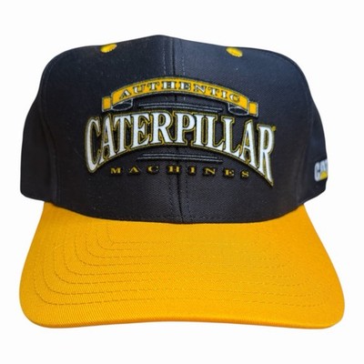 Authentic Caterpillar Machines Hat Vintage Cap Trucker Double SnapBack CAT 