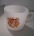 Vintage Fire King Tony The Tiger Esso Exxon Glass Milk Glass Coffee Mug