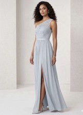 David's Bridal F17063 Mystic One Shoulder Lace Bridesmaid Dress Size 10