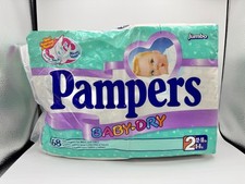 Lot of 47 Pampers Jumbo Baby Dry Thin Diapers Size 2 12-18lbs 5-8kg