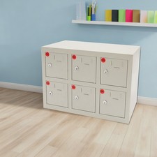 6-door Cell Phone Locker Cell Mobile Phone Steel Locker With Charging Station US