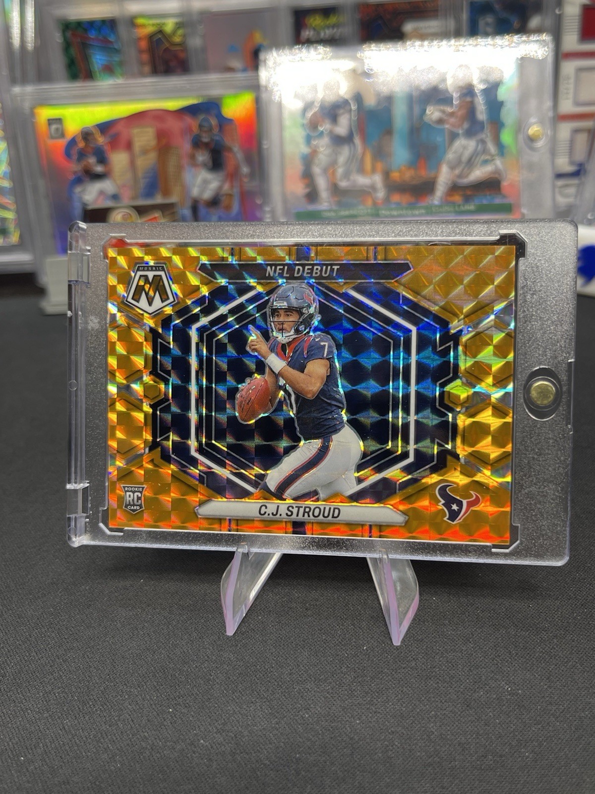 2023 Panini Mosaic - Nfl Debut C.J. Stroud #ND-3 Orange Mosaic Prizm /199 (RC)