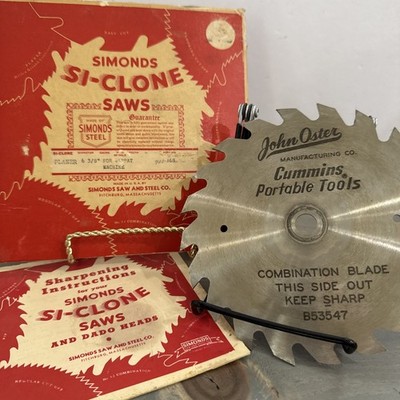 Vtg Simonds SI-Clone Circular Saw Blades Planer Steel Blade 6 3/8   B53547 Used