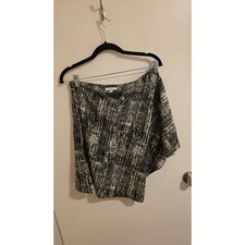 H Halston Womens Poncho Top Size XS XSmall One Arm Asymetrical Preppy Cocktail