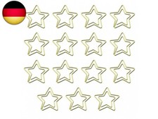 15 St&uuml;ck Goldene B&uuml;roklammern Stern Motiv Dekorative Klammern als Lesezeichen f