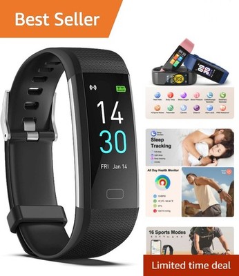 Health Smartwatch: Tracks Activity, Heart Rate & Sleep - 5 Days Battery Life