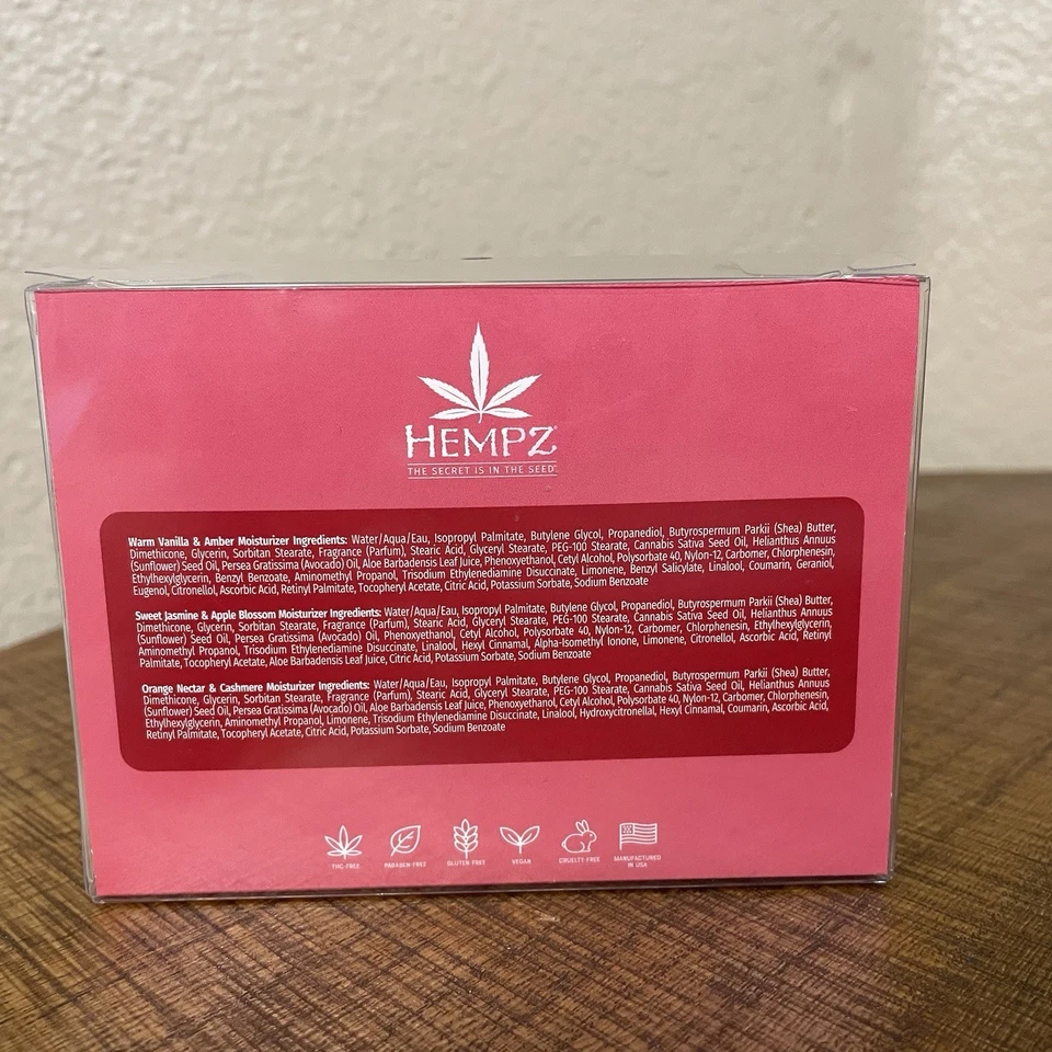 Hempz Bare Necessities Lotion Set 3 pc Warm Vanilla Jasmine Cashmere 2 Oz Each - Image 4 of 4