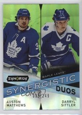 2022 Upper Deck Synergy Green /249 Auston Matthews Darryl Sittler #SD-14 HOF 5b7