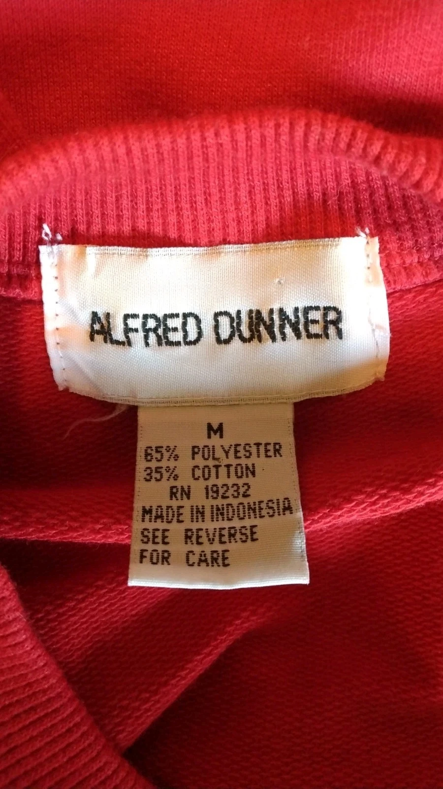 Alfred Dunner Vintage Ugly Christmas Pullover Sweatshirt Red Women's Size M