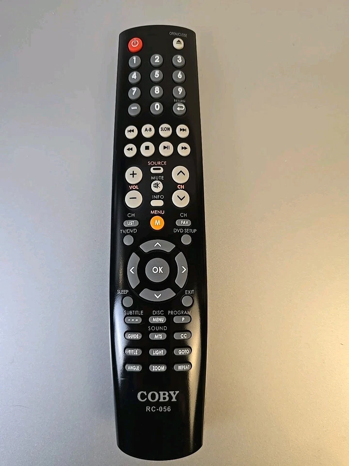 Genuine Coby RC-056 TV Remote Control TV DVD CD VCR Works Excellent Clean  - Image 2 of 4