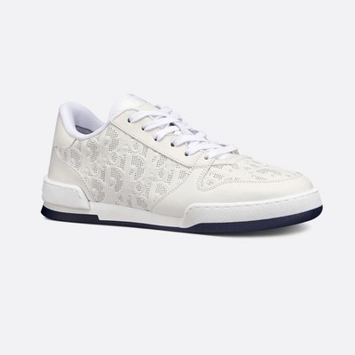 Christian Dior - Dior One White Oblique Perforated Calfskin Womens