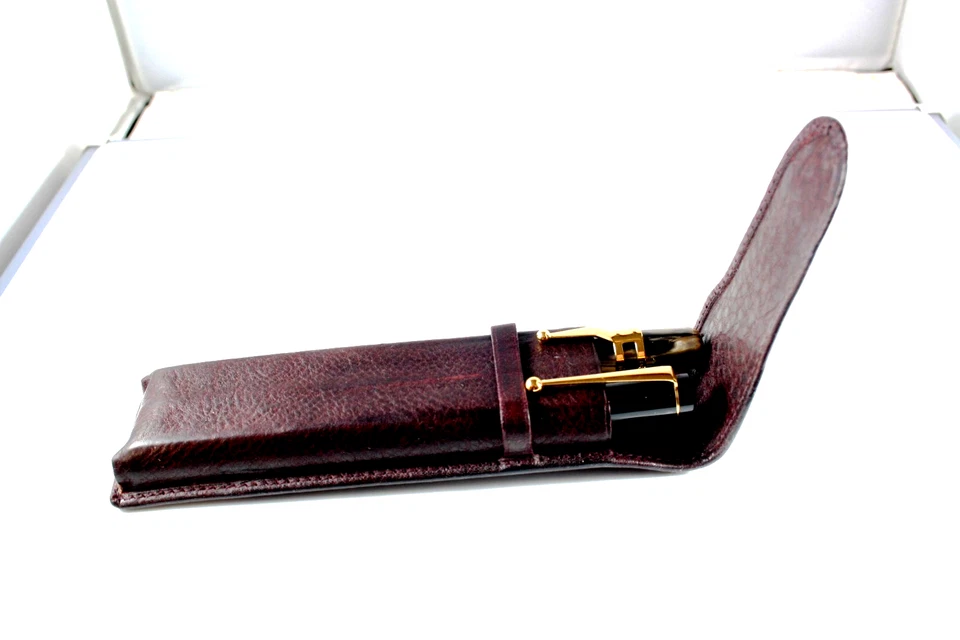 ASTUCCCIO PORTAPENNE VISCONTI 2 POSTI IN PELLE BORDO' ANNO 1993 - Immagine 3 di 4