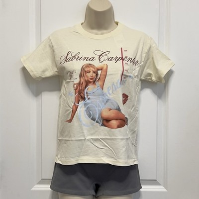 Sabrina Carpenter 'Espresso' Graphic T-Shirt Ivory Size XXS | eBay