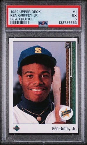 Ken Griffey Jr. 1989 Upper Deck RC Star Rookie #1 PSA 5 Excellent Iconic Card