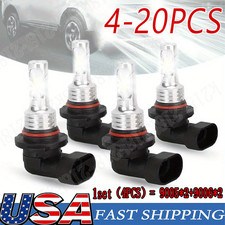 9006 9005 LED Headlight KIT Combo Bulbs 10000K High Low Beam Super Bright White