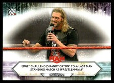 2021 TOPPS WWE EDGE CHALLENGES RANDY ORTON TO LAST MAN STANDING MATCH AT