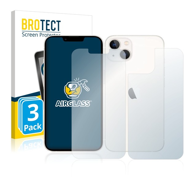 3X Panzerfolie Schutzglas Apple Iphone 13 (Display+RüCkseite) Displayschutz-image