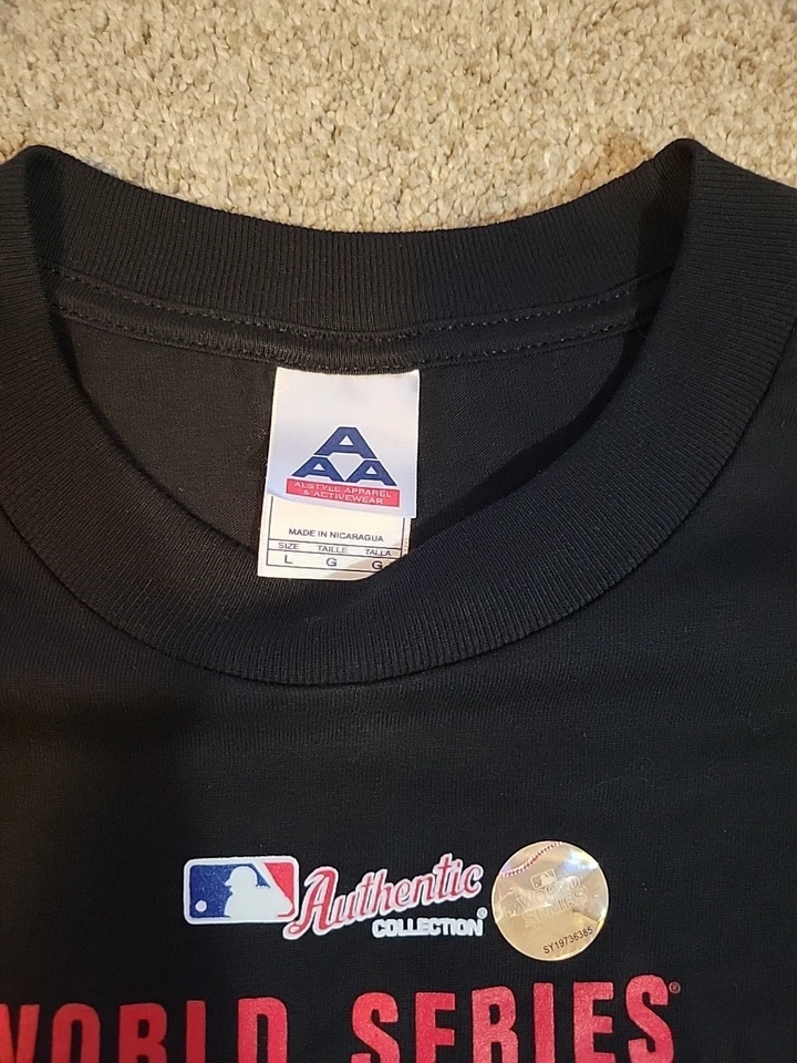 Camisa de los Cardenales de San Luis para Hombres XL Negra Majestuosa 2011 MLB Campeones de la Serie Mundial Foto 2 de 3