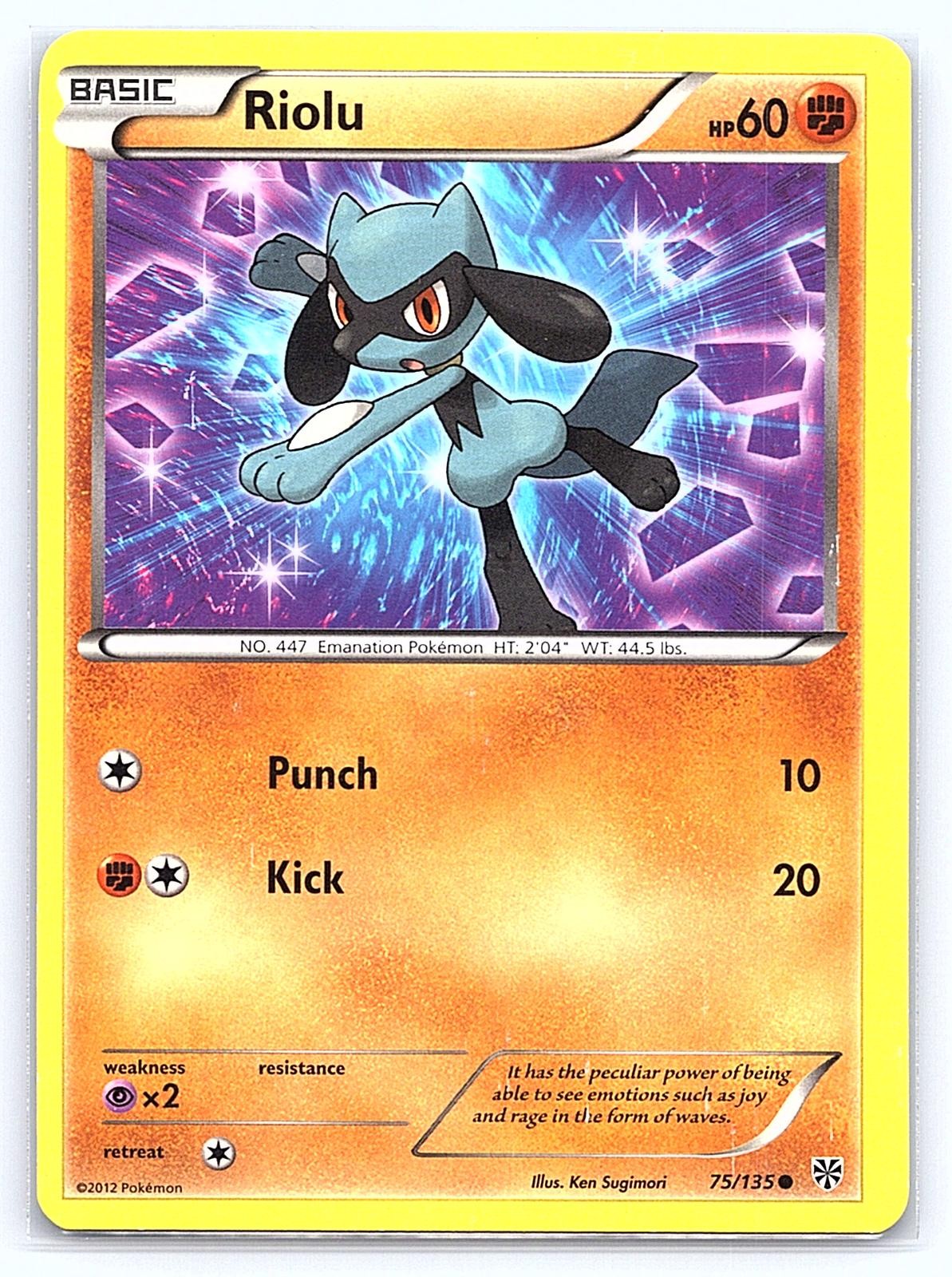 Riolu 75/135 Common Plasma Storm Pokemon Lightly Played