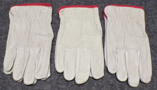 Lot of 3 Pair Leather Work Gloves RN 67368 Size Small