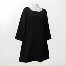 TAHARI ladies BLACK DRESS CLASSIC ELEGANT WORK BUSINESS SMART WOMAN UK 12 M
