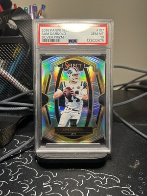 2018 Panini Select Sam Darnold RC Silver Prizm Premier Level #107 Jets PSA 10